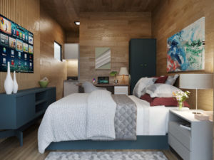 Chambre dans studio en bois