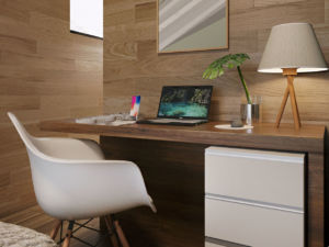 Bureau dans tiny house Corse