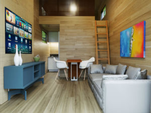 Intérieure mini house en ossature bois