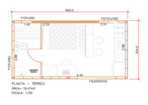 Plan kit maison bois taille S