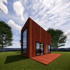 Maison bois exotique en kit - Vue extérieure taille L