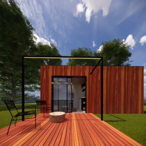 Maison kit bois exotique - Vue extérieure