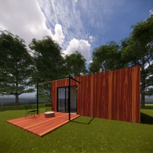 Maison kit bois exotique - Vue extérieure