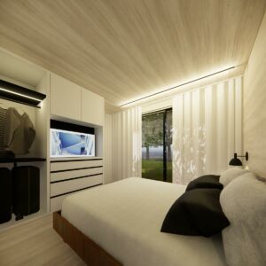 Maison kit bois exotique - Chambre avec vue