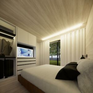 Maison kit bois exotique - Chambre avec vue