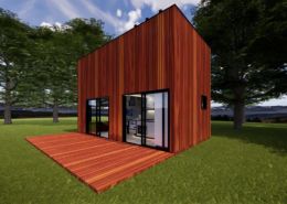 Maison kit taille L en bois exotique