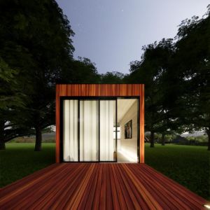 Maison bois exotique en kit - Vue extérieure taille S