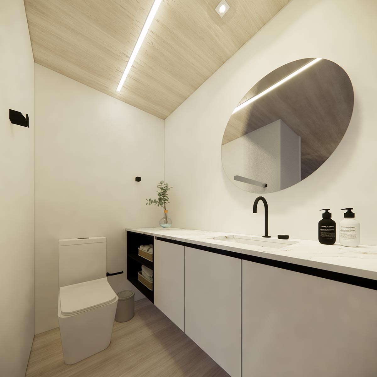 Maison bois exotique en kit - Salle de bain taille S