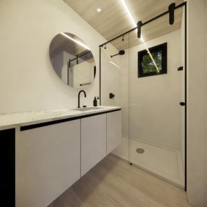 Maison bois exotique en kit - Salle de bain taille S