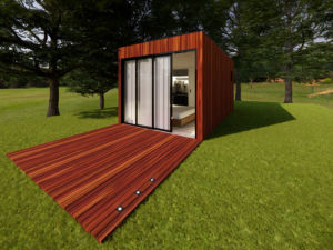 Maison bois exotique en kit - Vue extérieure taille S
