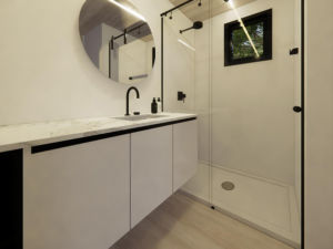 Maison bois exotique en kit - Salle de bain taille S