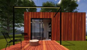 Maison kit bois exotique - Vue extérieure taille XL
