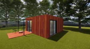 Maison kit bois exotique - Vue extérieure taille XXL
